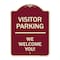 Signmission Reserved Parking Visitor Parking We Welcome You! Heavy-Gauge Aluminum Sign, 24" x 18", BU-1824-23016 A-DES-BU-1824-23016 - alternate 1